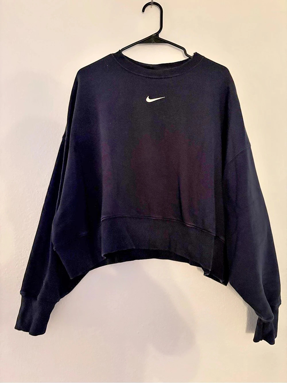 Nike Studio Fleece Medium Weight Oversized Cropped Crewneck Sweatshirt Oversized